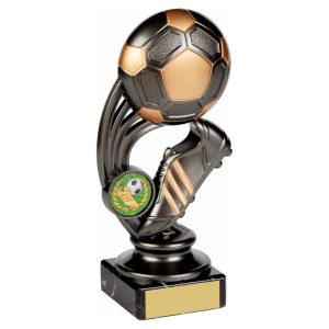 Gunmetal Football Boot Ball on Marble