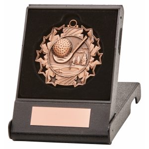 Bronze Star Golf Medal in Case