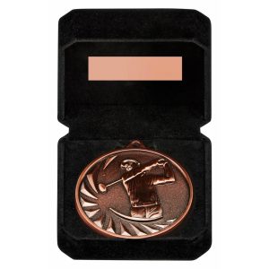 Gold 70mm Male Golf Medal in Luxury Case