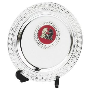 Silver Plate Salver Award with Stand