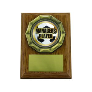 Light Oak Plaque with Managers Player Trim