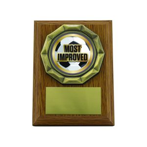 Light Oak Plaque with Most Improved Trim