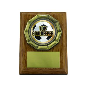 Light Oak Plaque with Top Goalkeeper Trim