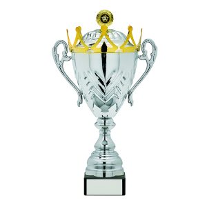 Silver Presentation Cups with Crown Lid