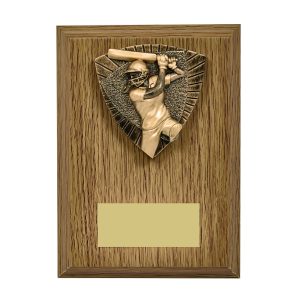 Light Oak Foil Plaque + Male Cricket