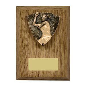 Light Oak Foil Plaque + Female Cricket