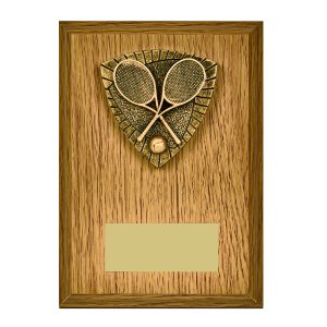 Tennis Wood Effect Plaque