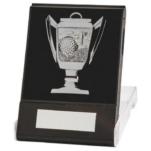Cups Design Golf Medal in Case (Silver)