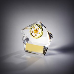 Clear Glass Mini Pentagon