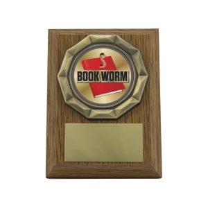 Wood Plaque - Book Worm