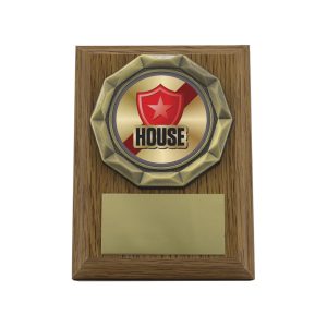 Wood Plaque - House Red