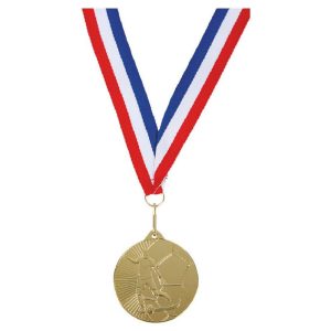45mm Male Gold Football Medal with Ribbon