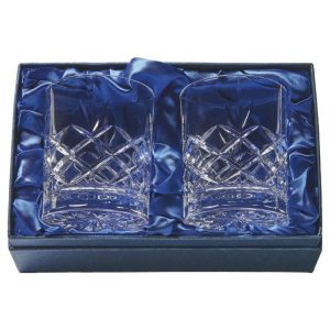 Two Crystal Spirit Glasses (In Presentation Case)