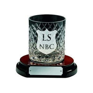Whiskey Glass with Engravable Panel + Base