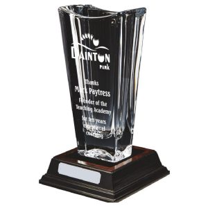 Large Bohemia Crystalite Vase Award (With Panel for Engraving)