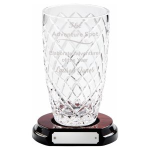 Crystal vase with panel (VASE ONLY)