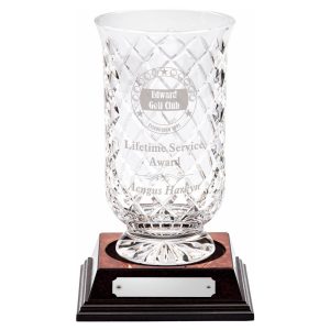 Upright Crystal vase with panel (VASE ONLY)