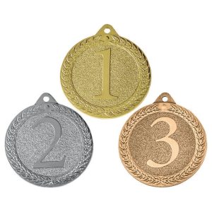 50mm Medal - Gold 1st / Silver 2nd / Bronze 3rd