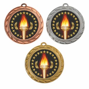 70mm Medal - Victory Torch
