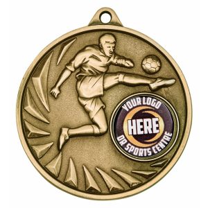 Gold Male Football Medal