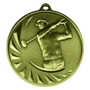 Silver 70mm Male Golf Medal