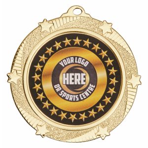 70mm Gold Star Edged Medal