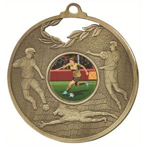 Large 70mm Bronze Football Medal
