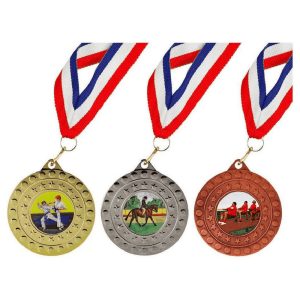 50mm Medal with 22mm Ribbon - PACK OF 10 (Gold / Silver / Bronze)
