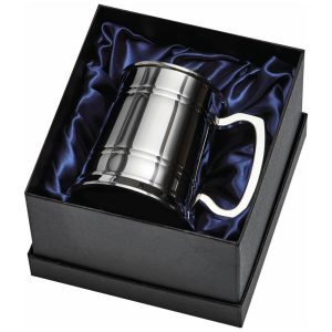 1 Pint Banded Stainless Steel Tankard in Presentation Case
