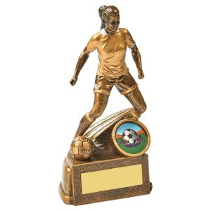 Antique Gold Female Football Resin
