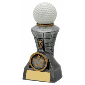 Antique Silver Resin Golf Ball Tower Award