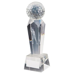 Crystal Column with 3D Golf Image (In Presentation Case)