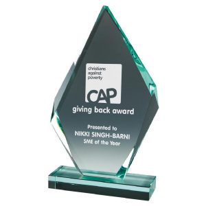 Premium Jade Glass Iceberg Stand - HEAVY (In Presentation Case)