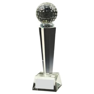Crystal Column Golf Ball Award (In Presentation Case)