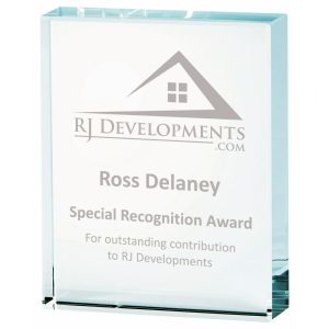 Crystal Block Award (In Presentation Case) - 20mm Thick