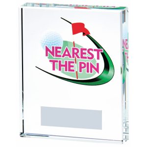 Clear/Colour Glass Golf Nearest the Pin