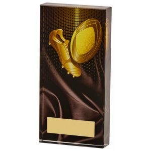 Golden Rugby Boot & Ball Glass