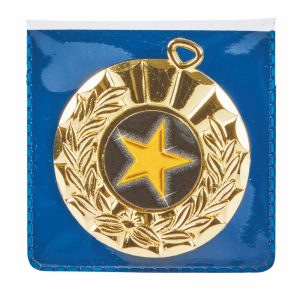 Blue Plastic Medal Wallet to fit 50mm Medal