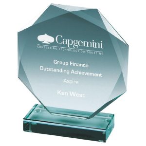 Premium Octagonal Jade Glass Stand (In Presentation Case)