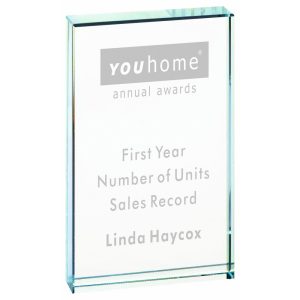 Clear Glass Rectangular Stand (In Presentation Case)