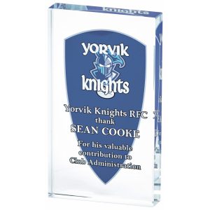 Crystal Rectangle Award for Colour Printing (In Presentation Case)