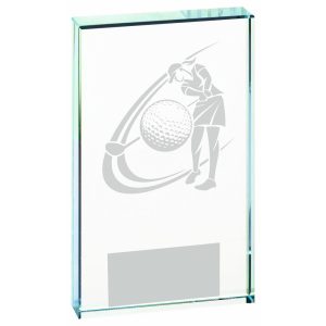 Clear Glass Golf Award - Female