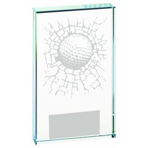 Clear Glass Golf Award - Ball