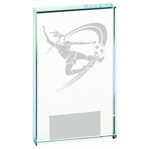 Clear Glass Football Award (Female)