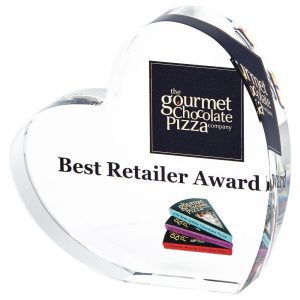 Heart Shaped Award in Presentation Case