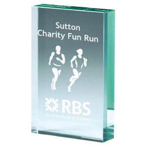 Premium Jade Glass Block Award (In Presentation Case)