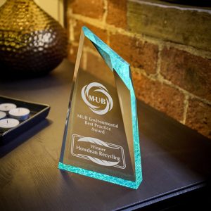 Acrylic Stand Award - Green Tint